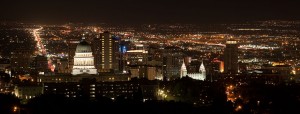 Salt Lake City Skyline at Night